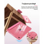 MoKo Clair Coque pour iPad A16, iPad 11e/10e Gén 11/10.9", Pastèque Rouge | Porte-stylo Gauche, Fin à Trois Volets, Arrière Clai