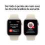 Apple Watch SE 3 (GPS + Cellular), Boîtier Aluminium lumière stellaire 44mm | Bracelet Sport sable - M/L. Fitness + Sommeil + Su