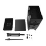 BRRIDE Mallette de maquillage trolley mallette de tatouage avec support pour accoudoirs, mallette de maquillage avec 3 tiroirs e