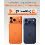 TOCOL Protection Caméra pour iPhone 17 Pro Max, iPhone 17 Pro, Bleu | Lot de 2, Résistant aux Rayures, Antichoc, Dureté 9H, Anti