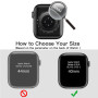 JETech Coque pour Apple Watch SE 3/2/1, Series 6/5/4 40mm, Noir | Avec Protection D'écran, Verre Trempé Intégré, Étui Housse Hau