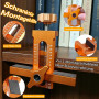 LUYIEDHA Kit d'aide au montage de porte d'armoire 2 en 1, Gabarit Montage de Porte d'Armoire avec 3 forets, Positionneur de Port