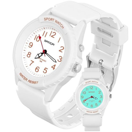 OFFCUP Montre Sport Femme, Montre à Quartz Analogique pour Femmes éTanche 50M avec Veilleuse Trois Aiguilles Montres de Sport po
