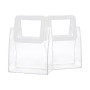 Mritrit Lot de 10 petits sacs cadeaux en PVC transparent avec poignées blanches, réutilisables, pour mariage, invités, fêtes, ca