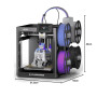 FLASHFORGE AD5X - Imprimante 3D Multi-Couleurs 4 Couleurs avec IFS, Nivellement Automatique, Vitesse Max 600 mm/s, Busse 300°C, 