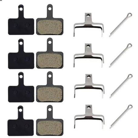 Plaquette de Frein VTT, 4 Paires Plaquette de Frein Trottinette Electrique, Plaquettes de Frein Vélo, Frein à Disque vélo Résist