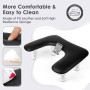 LIONVISON Repose Main Ongles Réglable avec Support Téléphone Noir | Coussin Repose Main Réglable Avec Support Téléphone Intégré 