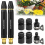 Vkwcck Pistolet Haute Pression Tuyau Arrosage avec Adaptateurs, 2 Kit | Jet Réglable, Raccord Métallique, pour Voiture, Terrasse