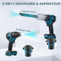 Souffleur à poussière sans fil pour Makita 18V, aspirateur à main sans balai 2 en 1 à 85000 tr/min avec vitesse réglable et 5 bu