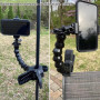 Suptig Support de téléphone à col de Cygne, Pince de Serrage pour téléphone Portable, Compatible avec iPhone 17,16,15,14 Plus,13