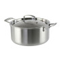 KAMBERG - Faitout Marmite Ø32 cm en Acier Inoxydable 18/10 Triply - Sans PFAS - Couvercle inclus - Tous feux dont induction et f