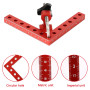 Bloc de Positionnement à 90 Degrés, 14 cm Pince à Angle Droit Serre Joint Angle Droit Aluminium Equerre de Positionnemen avec 4 