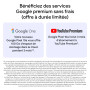 Google Pixel 10a – Sept Ans de mises à Jour et de Nouvelles fonctionnalités, Plus de 30 Heures d'autonomie, Coach Photo, Gemini 