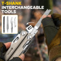 BIBURY Pince Multifonctions en Alliage de Titane et Acier Damas, Outil Multifonction, Multitool, Idee Cadeau Homme, Anniversaire