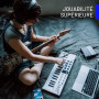 Arturia MiniLab 37 Clavier de contrôle USB MIDI 37 touches | 37 touches fines, pads, encodeurs, faders, intégration DAW, USB-C, 