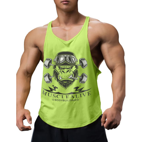 Hommes La Musculation Débardeur Raidisseur Gilet Gym Aptitude Coton