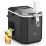 WIE Machine à Glaçons 12kg/24h - Silencieuse, Autonettoyante et Portable Avec Pelle à Glaçons - Pour Maison, Cuisine, Camping