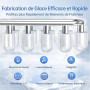 WIE Machine à Glaçons 12kg/24h - Silencieuse, Autonettoyante et Portable Avec Pelle à Glaçons - Pour Maison, Cuisine, Camping