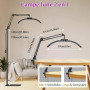 GraceGlow Lampe Extension de Cils Lampadaire LED, 2 in 1 Pliable Lampe Demi Lune avec Clips de Table pour Ongles, Dimmable Lampe