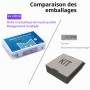 Miuzei Kit Breadboard électronique, 830 Points, 448 Composants pour Arduino | Module Alimentation 3,3V/5V, Résistances, LED, câb