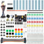 Miuzei Starter Kit électronique, breadboard, Alimentation, LED, câbles | 322 Composants, Compatible avec Arduino IDE/RPi/ESP32, 