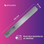 Staleks Pro Expert Manche en acier inoxydable pour limes adhésives et limes pochettes jetables (Manche droit)