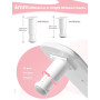 LIONVISON Repose Main Ongles Réglable PU Cuir Blanc Hauteur Ajustable | Repose Main Réglable En PU Cuir Avec Structure Robuste -