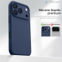 GOODVISH Coque iPhone 17 Pro Silicone avec 2 Verre Trempé, Bleu Marine | avec Bouton de Contrôle Caméra, 360° Protection Étui Pr
