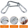 Lot de 16 mousquetons, 6 x 60 mm, petits, charge maximale : 180 kg, mousquetons pour porte-clés, camping, hamac, laisse pour chi
