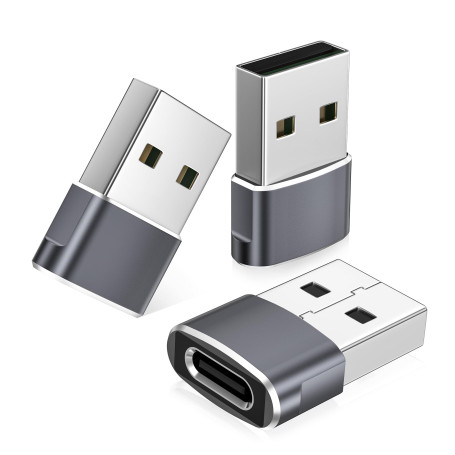 Basesailor Adaptateur USB vers USB C pour iPhone 18 17 17e 16 Pro Max Ultra | Type C Femelle USB A Mâle Convertisseur Chargeur p
