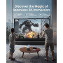 JMGO N1S 4K Mini Videoprojecteur, Triple Laser, 1100 ISO Lumens, Google TV | Gimbal Instantané Autofocus, Netflix, 110% BT.2020,