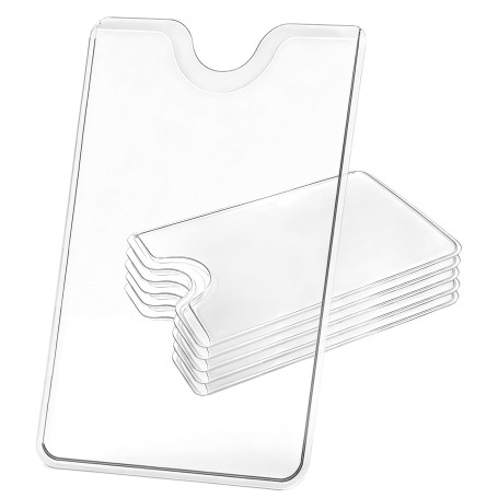 6 Pièces Etui Protection Carte Bancaire,Porte Carte Transparent Imperméable | Insertion Horizontale,Antipoussière Etui Carte pou