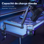 FIFINE Bras de Micro, Suspension Supports de Microphone, pour K658 AM8 K688 A8 etc., avec Pince de Montage sur Bureau, Adaptateu