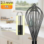 HOTEC Lot de 4 fouets en silicone avec poignée antidérapante pour ustensiles de cuisine antiadhésifs, parfaits pour cuisiner, mé