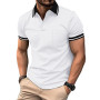ZITY Polo Homme Manches Courtes Respirant T Shirt Eté Polo Golf Homme Respirant Tee Shirt Séchage Rapide Tshirt Tennis