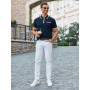 Runcati Polo Homme à Manches Courtes, Coupe ajustée avec Zip, pour Golf et Tennis en été