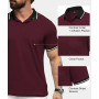 ZITY Polo Homme Manches Courtes Respirant T Shirt Eté Polo Golf Homme Respirant Tee Shirt Séchage Rapide Tshirt Tennis