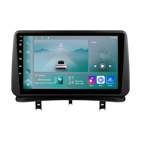 Ossuret Autoradio pour Renault Clio 3 (2005-2014), 9 Pouces Android 13 écran Tactile 2+32 Go Navigation GPS avec Carplay Android