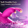 HIVEFUN Rabbit Vibromasseurs Feminin Clitoridien Gode Femme Sex Toy Fuchsia | Sexes Toye Femmes 10 Modes de Vibration, Silicone