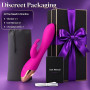 HIVEFUN Rabbit Vibromasseurs Feminin Clitoridien Gode Femme Sex Toy Fuchsia | Sexes Toye Femmes 10 Modes de Vibration, Silicone