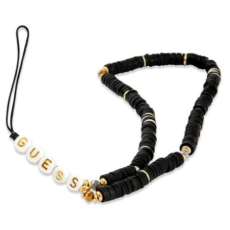GUESS GUSTPEARK Heishi Beads Bracelet pour téléphone portable Noir Métal Agate