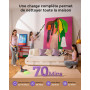 Ivormentico Aspirateur balai sans fil 68kPa/600W/70min | design autoportant, double réservoir de 1,8L, brosse anti-enchevêtremen
