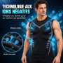 FANGCCC Lot de 2 Débardeurs de Compression Homme, Gilets Gainants Ioniques | Débardeur gainant homme, maintien ciblé du torse, e