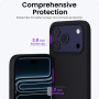 ORNARTO Coque pour iPhone 17 Pro Silicone - Noir | en Silicone Liquide, Protection Antichoc Complète, Intérieur Doux en Microfib