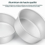 CHLEUI Ensemble de 3 moules à gâteau ronds Ø 10/15/20 cm, moules à pâtisserie professionnelles en aluminium anodisé pour la cuis