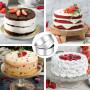 Joyfair Lot de 2 moules à gâteau ronds en acier inoxydable - 7 cm de haut - Pour anniversaire, mariage, Noël - Sain et non toxiq