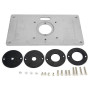 Plaque d'insertion de Table 235mm x 120mm x 8mm aluminium travail du bois bricolage routeur Table plaque d'insertion et anneau p