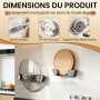 4 Pièces Range Couvercle,Support Couvercle Casserole, Organizer Coperchi Pentole, Aucun Perçage Nécessaire, Réglable En Hauteur 