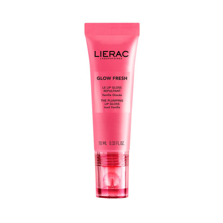 Lierac, Glow Fresh, Lip Gloss Visage Repulpant, Format 10ml | Lip gloss repulpant à l'acide hyaluronique, hydrate, sublime et re