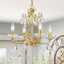 WUZUPS Lustre Bougie En Cristal Pendentif Plafonnier Plafonnier Luminaire Moderne pour Chambre Couloir Bar Cuisine Salle De Bain